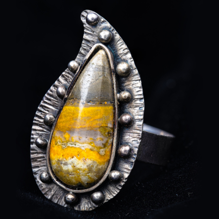 Anillo Piedra Jaspe Abejorro Noga Arts