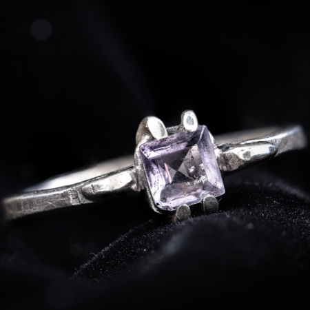 Anillo Plata Gema Amatista Noga Arts