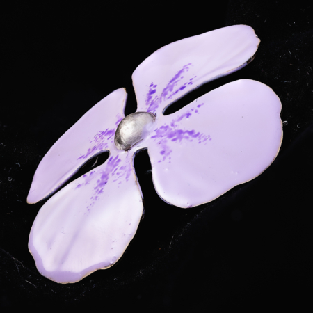 Broche Flor Hortensia Color Malva Noga Arts