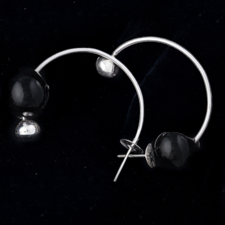 Pendientes Aros De Plata Con Bolas Noga Arts