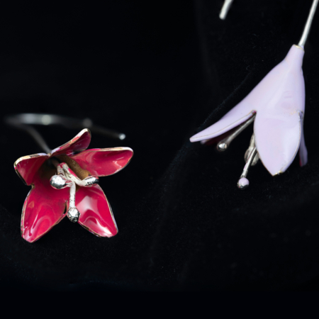 Pendientes Flor Lirio Esmaltes Noga Arts